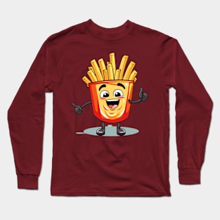 kawaii french fries T-Shirt cute potatofood Long Sleeve T-Shirt